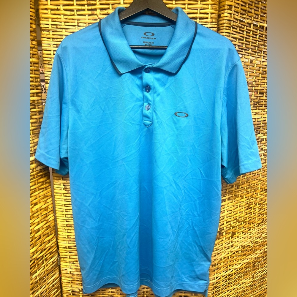 Oakley- Mens Sport Shirt- Size: XLarge, Blue, Regular Fit, Pre-Owned